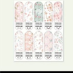 50 piece Floral Thank You Stickers